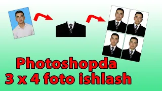 Photoshopda 3x4 foto ishlash |   Фотошоп 3х4 фото