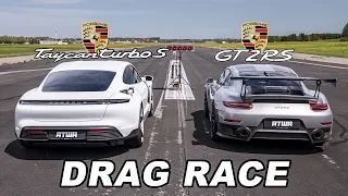 Porsche Taycan Turbo S vs. Porsche GT2 RS | DRAG RACE | Daniel Abt
