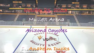 October 21, 2023 Arizona Coyotes vs. Anaheim Ducks Home Opener, Intro, Starting Lineup