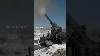 The Russian self propelled 203mm heavy artillery 2S7 Pion Malka #shorts