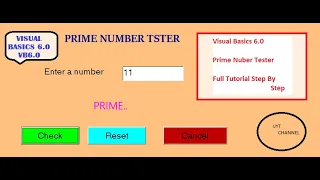 vb6.0 //BCA Syllabus//Prime number app||Prime number tester in vb6.0