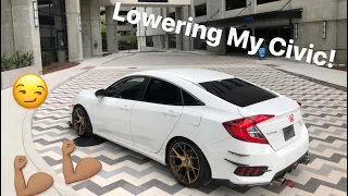 TEIN Lowering Springs on a 2016 Honda Civic