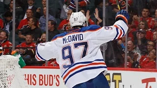 McDavid records two goals against Flames