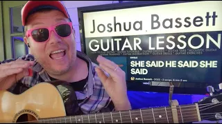 How To Play SHE SAID HE SAID SHE SAID - Joshua Bassett Guitar Tutorial (Beginner Lesson!)