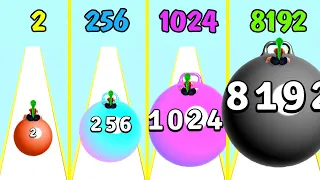 Yoga Ball Run 2048 - All Levels 2, 256, 1024, 8192 (NEW UPDATE)