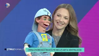 Stirile Kanal D - Crina Zvoboda ii invata pe micuti arta ventrilociei | Editie de pranz