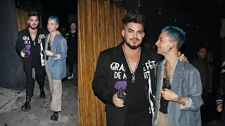 Adam Lambert enjoys a night out with boyfriend Oliver Gliese!