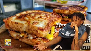 Shawn Cee Reacts To The Best Grilled Sandwich Ever!!! | Blaze Griddle