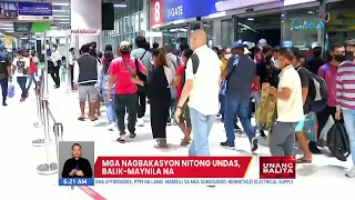 Mga nagbakasyon nitong Undas, balik-Maynila na | UB