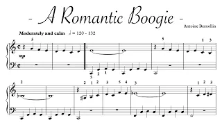 A Romantic Boogie - Antoine Bernollin - Piano Solo - with sheet music - Partition