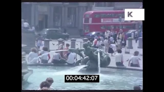 Summer in Trafalgar Square, 1970s London from 35mm