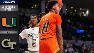 Miami vs. Georgia Tech Condensed Game | 2021-22 ACC Men’s Basketball