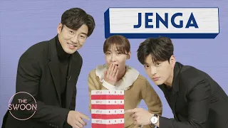 Ha Ji-won, Yoon Kye-sang, and Jang Seung-jo play Jenga [ENG SUB]