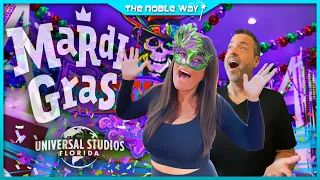 Opening Day Mardi Gras 2024 Is Insane At Universal Studios! NEW Food, Parades, Merch, Beads, & More!