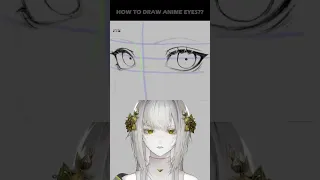 How to draw anime eyes? [SHORT ver.] #howtodraw #animeart #vtuber