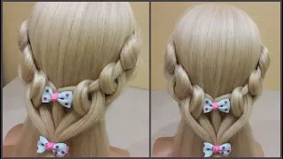 прически для девочек.🐱Красивое и супер легкое плетение волос.👍Hairstyles for girls. Easily. Fast