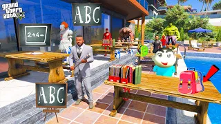 FRANKLIN Ask Question & Answers In His Tution With Shinchan In GTA V || SumitOP