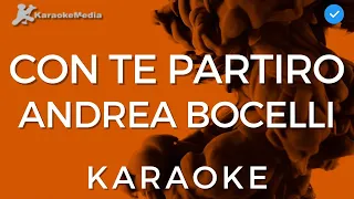 Andres Bocelli - Con te partiro (KARAOKE) [Instrumental and Lyrics]