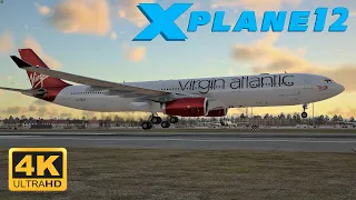 (4K) X-Plane 12 *BETA* ULTRA GRAPHICS - A330 - London Heathrow Airport Landing