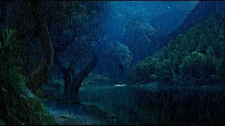 🎶 Harmony In Rain | A Soothing Evening At The Forest Lake | Raindrop Sonata | Melancholic Rainfall🌳