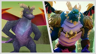 Spyro The Dragon - All 80 Dragons Cutscenes | PS1 vs PS4 HD