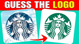 Guess the Hidden LOGO by ILLUSION ☕🍔🍕| Easy, Medium, Hard levels Logo Quiz| Squint Your Eyes