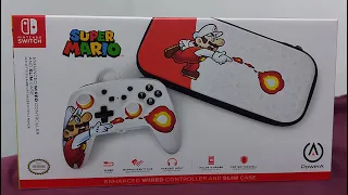 Unboxing estuche y control Power A de Super Mario.