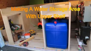 DIY Van Build | Creating Storage Underneath The Bed For Water Containers #vanlife #vanbuild