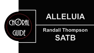 Alleluia - SATB | Randall Thompson