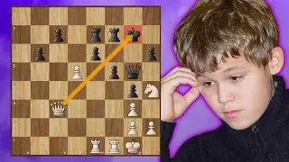 13 - letni MAGNUS CARLSEN i jego PIERWSZA WYGRANA z ARCYMISTRZEM | szachy 2003