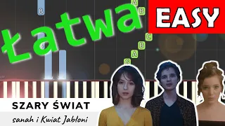 🎹 Szary świat (sanah i Kwiat Jabłoni) - Piano Tutorial (łatwa wesja) 🎵 NUTY W OPISIE 🎼