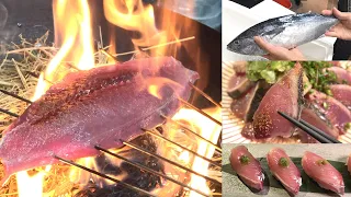 Japanese Tranditional Food - Seared Bonito and Sushi