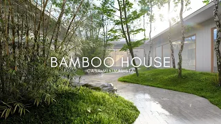 CASA TÉRREA MINIMALISTA DE 16X28 METROS COM 3 SUÍTES E JARDIM CENTRAL FABULOSO - BAMBOO HOUSE