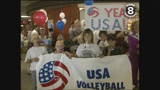 1992 Olympic men's and women's volleyball teams return to San Diego
