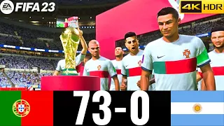 FIFA 23 - MESSI, RONALDO, MBAPPE, NEYMAR, ALL STARS | PORTUGAL 73-0 ARGENTINA ! UCL FINAL-PS5 4K HDR