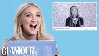 Julia Michaels Watches Fan Covers on YouTube | You Sang My Song | Glamour