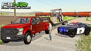 COPS CALLED ON FARM TRESPASSERS! (WE CAUGHT THEM) | FARMING SIMULATOR ROLEPLAY
