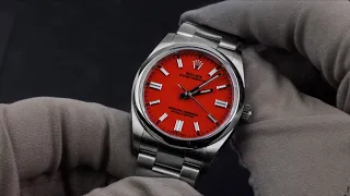 Rolex Oyster Perpetual 36 Coral Red 126000 2020 Novelty Unboxing Video