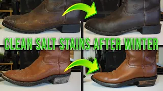 Removing Salt Stains and Cleaning Cowboy Boots After Winter