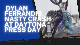 Dylan Ferrandis Nasty Crash Daytona Supercross Press Day