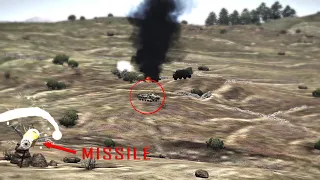 Anti-tank missile destroyed Soviet Tanks | ARMA 3: Milsim