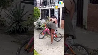 Trying to steal my bicycle!😂🤪 #funny #comedy #prank #shorts #viral #funny