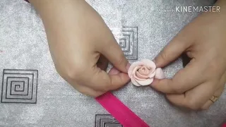 Polymer clay rose  كيف تشكل وردة من عجينة السيراميك