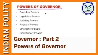 Governors of India: Part 2 | Powers of Governor | Indian Polity | SSC CGL, CHSL