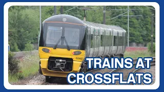 Trains at Crossflatts railway station (06/06/2023)