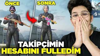 TAKİPÇİMİN HESABINI FULLEDİM! 800K ÖZEL VİDEO! - PUBG MOBİLE