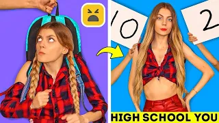 CLOTHES LIFE HACKS TO BECOME POPULAR AT SCHOOL! Girls DIY Outfit and Crafts Ideas by Mr Degree