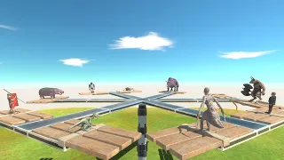 Who Can Stay on the Rotating Carousel - Animal Revolt Battle Simulator