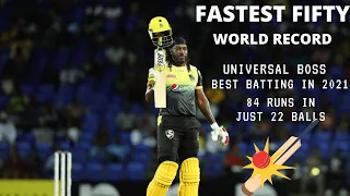 Gayle storm in Abu Dhabi T10 I 84 off 22 balls I Fastest T10 Fifty I Gayle t10 I Universal Boss