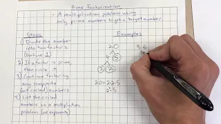 Prime Factorization of Numbers and Simple Algebraic Expressions Using Factor Trees